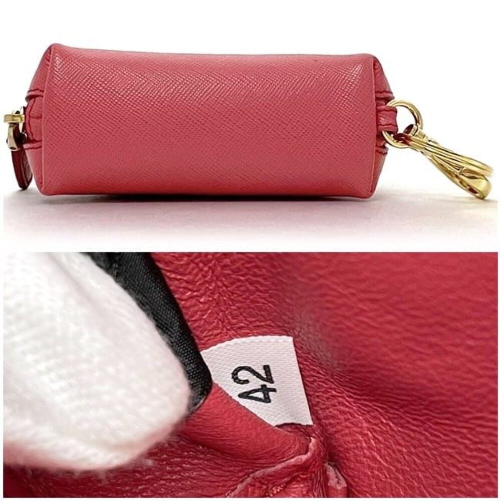 Prada Coin Case Pink 1 M1218 Saffiano Leather - Picture 3 of 10